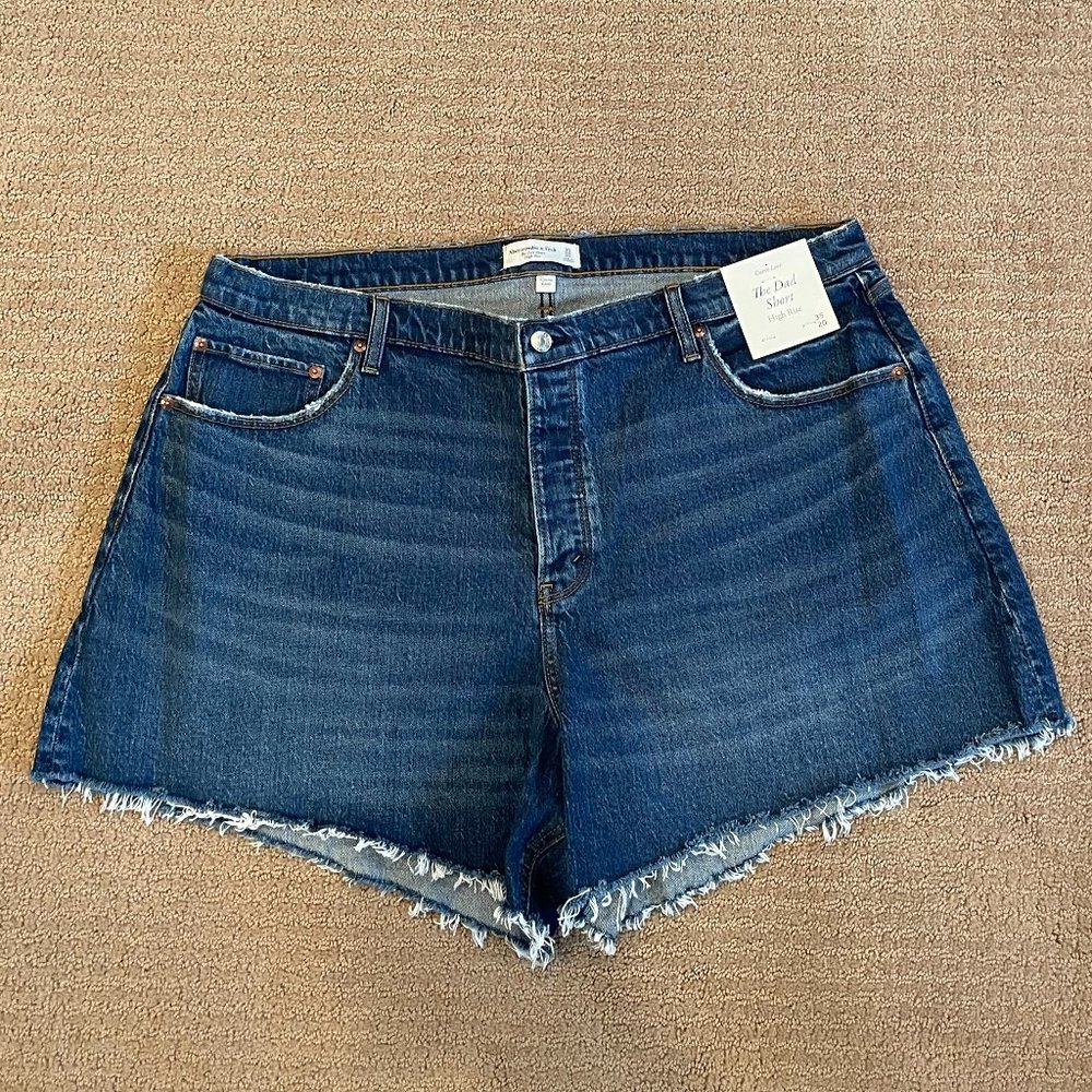 Abercrombie Curve Love High Rise Dad Shorts NWT